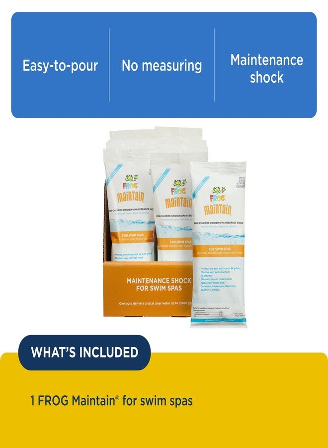 فروغ مُنتج FROG Maintain لأحواض السباحة العلاجية - مُعالج صدمة خالٍ من الكلور للاستخدام مع نظام FROG @Ease العائم لأحواض السباحة العلاجية - عبوات جرعة واحدة لسهولة صيانة ومعالجة أحواض السباحة العلاجية - عبوة من قطعتين - Image 3